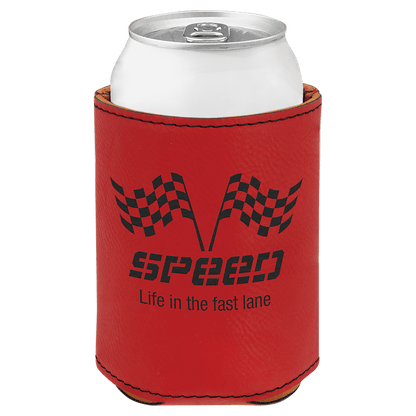 Personalized Leatherette Koozies - Custom Engraved Drink Holders